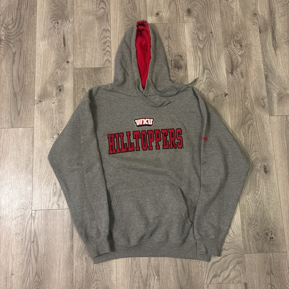 Vintage western Kentucky University Hilltoppers Gray and Red Hoodie